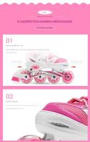 Patines en línea ajustables para niños con Rueda MOV S【31-34】M【35-38】  L【39-42】 - details 2