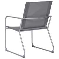 vidaXL Juego de muebles de jardín 4 piezas tela y acero gris - details 5