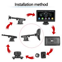 Podofo Monitor inalámbrico de 7 pulgadas para salpicadero de coche, Carplay, Android, Mirror Link, cámara de salpicadero, Bluetooth, FM, navegación GPS, reproductor inteligente - details 18