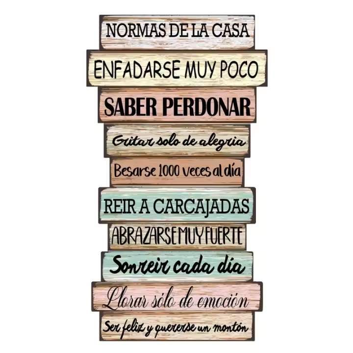 Signes Grimalt ORIGEN Home Decor Adorno Pared Normas De Casa Placas Metal Marrón 45x25x1cm 33613 - 1