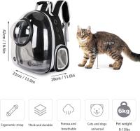 Pet Space Capsule Mochila, transportador de Gatos Pequeños y medianos, Transparente, Transpirable, a Prueba de Calor, transportador de Mascotas para Viajes, Senderismo, Caminar, Campamento - details 1
