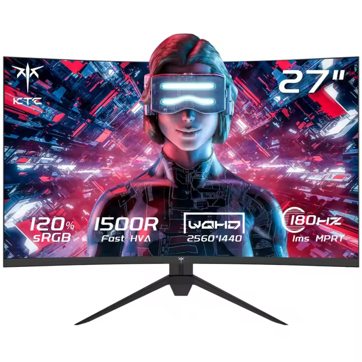 KTC Monitor Gaming 27 Pulgadas Monitor 2K/4K, 165Hz/180Hz/240Hz, 1ms, WQHD 2560x1440, Freesync & G-sync, 147% sRGB, HDR, Pantalla de reducción de luz Azul, VESA DP1.4/HDMI 2.0 USB3.0, For FPS MOBA RPG MMO RTS RAC Gaming, H27S17/H27T22/M27T20/H27P22S/G27P - 1