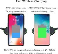 Cargador Inalámbrico Rápido, 15W QI Wireless Charger para iPhone 11/12/13/XS MAX/XR/X/8, Galaxy S20/20+/20 Ultra, Samsung Note 20, Huawei P40 Pro/P30 Pro etc - details 0