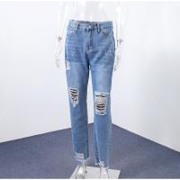 Jeans Rectos Para Mujer Moda Alta Cintura Washed Skinny Ropa Trasera Ropa De Lady Commuter Pantalones Delgados Con Agujeros Tendencia De Moda 2025 - details 8