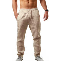 Nuevos Pantalones Casuales Para Hombre Sueltos Y Cómodos De Color Sólido Estilo Callejero Moda Primavera Otoño Talla Media - details 3