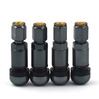 4pcs Valvulas De Neumáticos Para Coche Y Motocicleta Universal De Aluminio Sin Tubo Cubiertas De Boquilla De Goma Negro Plateado Gris - details 1