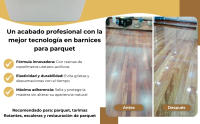 LYSSOLEN - Barniz al Agua para Parquet - Abrillantador y Reparador Madera Interior y Exterior - Protección Profesional para Suelos de Madera y Parquet - Protege por Más Tiempo - Transparente Incoloro - details 3