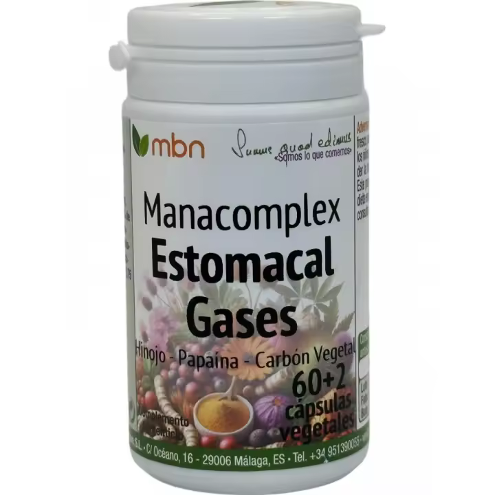 Manacomplex Estomacal - Gases 60 cápsulas de Manabíos - 1