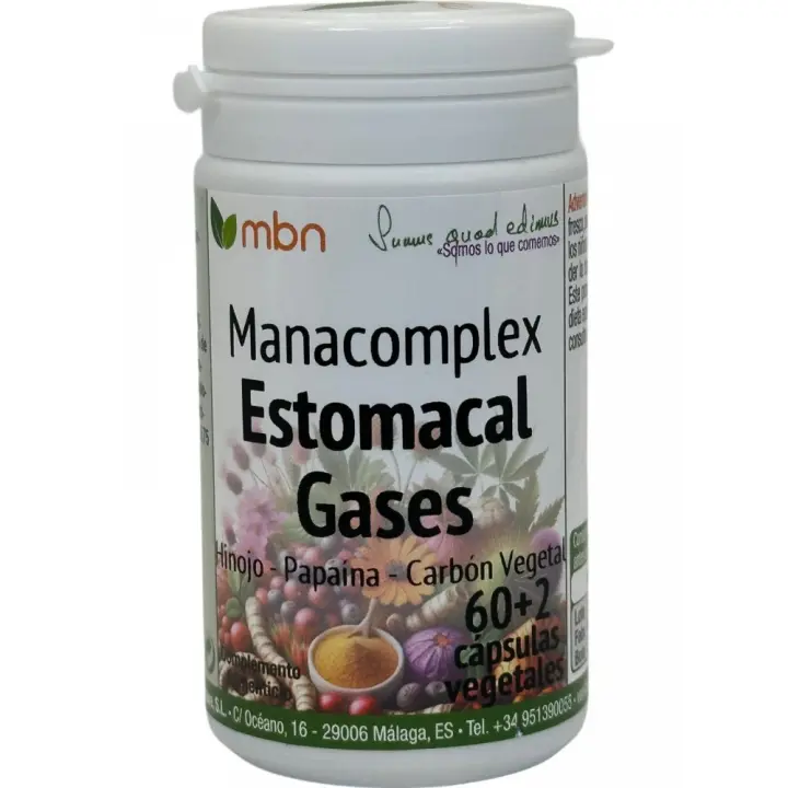Manacomplex Estomacal - Gases 60 cápsulas de Manabíos - 1