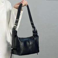 Bolso De Hombro Para Mujer Con Diseño De Nicho Y Cierre De Cremallera Retro De Cuero PU Bolso De Mano Con Compartimento Interior Estilo Baguette - details 3
