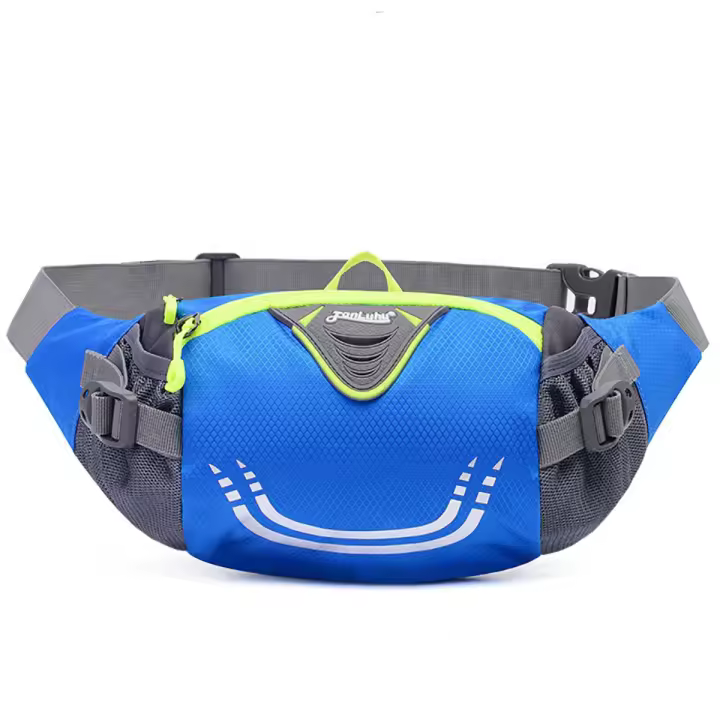 Bolsa De Cintura Para Ciclismo Running Pesca Senderismo Deporte Fitness Con Bolsillo Para Botella De Agua PU Unisex - 1