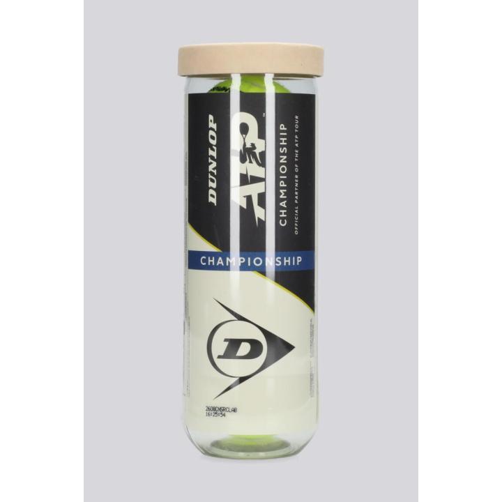 Pelota de TENIS DUNLOP ATP CHAMPIONSHIP, bote de 3 pelotas, una pelota que destaca por durabilidad y su comportamiento en todo tipo de pistas, una pelota hecha con materiales de calidad, como el Max Core y Durafelt HD Cloth