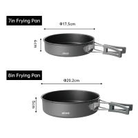 Funda De Acero Aluminio Plegable Para Camping Tamaño 8in / 7in Cocina Al Aire Libre Picnic Senderismo Sin Manija Plegable - details 2