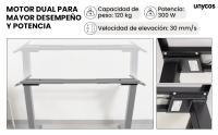 UNYCOS Marco de Escritorio Eléctrico Elevable - Core Dual - Estructura Ajustable con Puerto USB 3.0 y Panel de Control LED - details 2