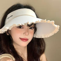 Sombrero De Verano En Seda Helada Para Mujer Con Alas Grandes Y Encaje Protección Solar Transpirable Y UV Resistente - details 3