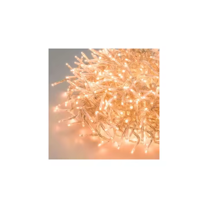 Ledkia Guirnalda Exterior LED Transparente Blanco Cálido 8m Racimo - 1