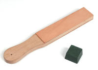 WUTA Afilador De Cuchillos De Cuero 1 Pieza Con Tablero De Pulido De Madera Negra Y Compuesto De Pulido Fino Herramienta De Afilado Para Navajas Y Navajas - details 0