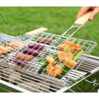 Cesta De Barbacoa Para Asador Red De Queso Y Carne De Pescado Soporte De Red De Malla Para Alimentos Herramientas De Cocina Al Aire Libre Plata - details 0