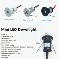Mini LED 12V Luz De Punto Revestida De Aluminio 1W Dimmer Para Techo Sala De Estar Fiesta KTV DJ DIY Escaleras Luz De Punto En Blanco Negro - details 2