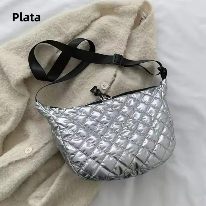 Bolso De Hombro Para Mujer Gran Capacidad Casual Crossbody Bolsos De Paja Espaciosa Suave Con Forro De Poliéster Moda - 1