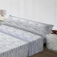 Juego de Sábanas 3 Piezas con Diseño Artístico de Grafiti y Líneas Modernas - Sábana Ajustable con Bordes Elásticos + Colcha Ligera + Funda de Almohada XXL | Tallas 90cm (Individual), 105cm (Matrimonio), 135cm (Queen), 150cm (King), 180cm(super king) - details 0