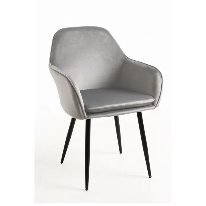 Pack 6 Sillas Chic Black - Gris claro - 1