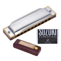 Harmonica Diatónica Suzuki 1072-C Folkmaster Estándar Con 10 Agujeros Clave De C 20 Notas Para Principiantes Y Estudiantes - details 0