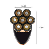 Nueva Peluca Eléctrica Para Hombres 7D Independientemente 7 Cuchillas Cabeza Flotante Recargable Impermeable Con Multifuncional Trimmer Para Hombres - details 13