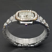 Reloj De Pulsera De Cuarzo Para Hombre MISSFOX Clásico Lujo Con Diamantes Full En Plata Acero Inoxidable Resistente Al Agua Y Shock - details 23
