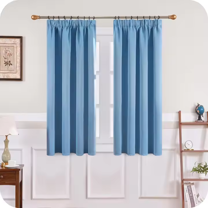 MRTREES Blackout Curtain with Green Thermal Insulation for Indoor Children Bedroom Living Room Modern 140 x 245 cm (WxH) Blackout Curtains Living Room Short with Hooks, 2 Pieces - 1