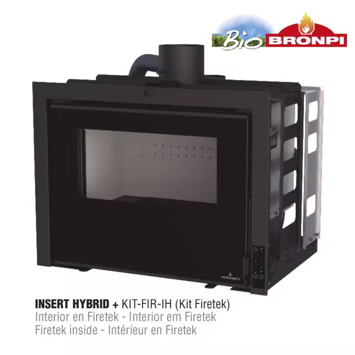 Estufa Bronpi Hybrid Leña y Pellets 10-13kw con encendido automático de leña ¡NOVEDAD¡ - 1