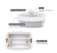 Lámpara Nocturna LED Con Sensor De Movimiento PIR Enchufe Europeo Y Estadounidense 110V 220V Baterías AAA Para Dormitorio Baño Pasillo Armario - details 12