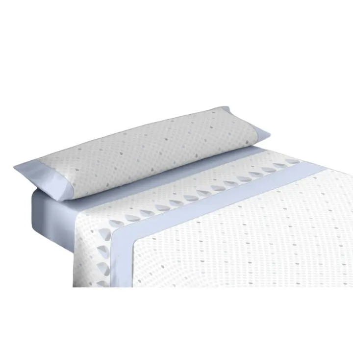 Donegal Collections - Juego de Sábanas Azul Tres Piezas para Cama de 90 - 1