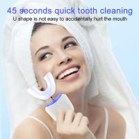 Cepillo De Dientes Eléctrico Con Carga Inalámbrica U-Cuadrilátero Ultrasonido Silicona Impermeable Vibración Sonora MIKO NICE - details 0