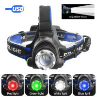 Linterna Frontal LED Super Brillante Ajustable En Rojo Verde Azul Y Blanco Para Pesca Al Aire Libre Impermeable Para Camping Y Exploración De Cavernas - details 1