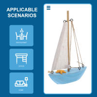 Modelo De Barco Vintage Decorativo Adorno De Madera Para Escritorio Ornamento De Velero Tema Náutico Para Interiores Y Oficinas - details 5