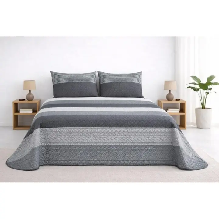 OsoNube-Colcha bouti para verano y entretiempo - Colcha para cama inluye 1 o 2 funda de cojin segun la medida，Colcha cubre cama 100% poliester, suave y transpirable. El diseño de la funda de cojin puede variar según el corte del tejido - 1