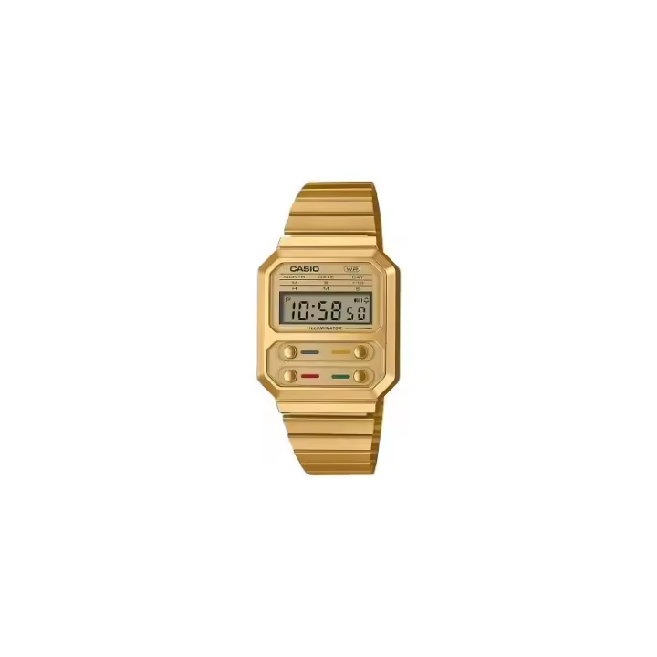Reloj Casio Digital dorado vintage A100weg-9aef - 1