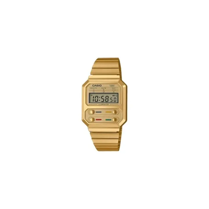Reloj Casio Digital dorado vintage A100weg-9aef - 1