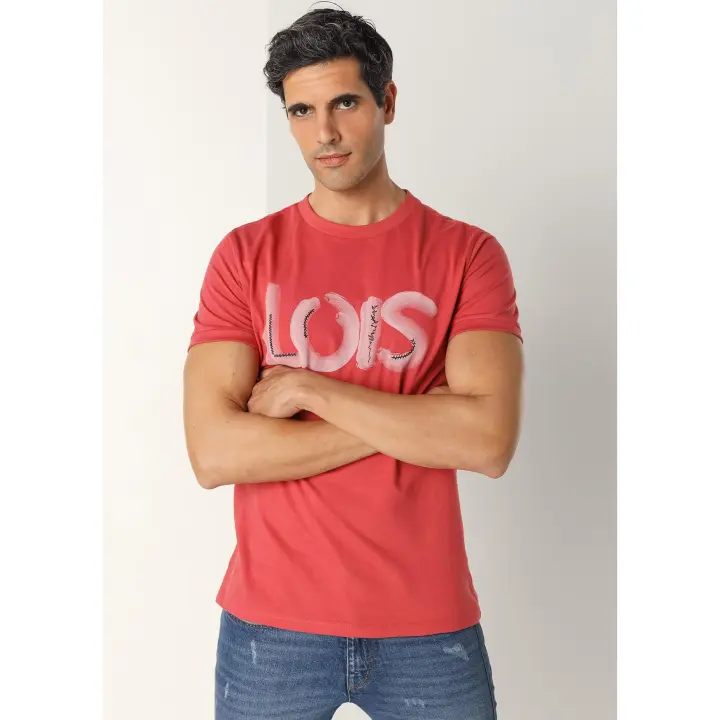 LOIS JEANS - Camiseta de manga corta grafica print y bordado - 1