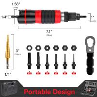 Adaptador De Broca Eléctrico Para Clavos Y Tornillos M3 M4 M5 M6 M8 M10 Kit De Herramientas Para DIY En El Hogar Incluye Broca 3-12mm Y Pistola De Clavado - details 1
