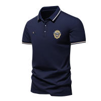 Camisa Polo Para Hombre Nuevo Verano Manga Corta Bordada Lujo Top Casual Cuello Redondo Transpirable Ligera De Mantener - details 2