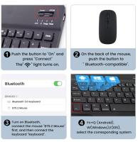 Wireless Bluetooth Keyboard and Mouse Spanish for IOS Android Windows Tablet iPad Air Mini Pro - details 9