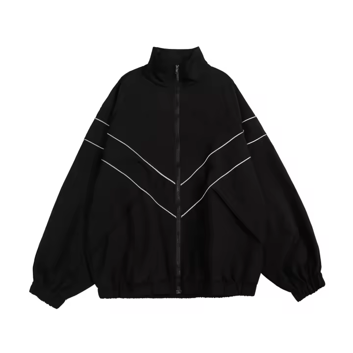 Chaqueta De Hombre Oversized Para Calle Moda Otoño Cremallera Abierta Estilo Casual Ajuste Suave Impermeable Tops Todas Las Camisas - 1