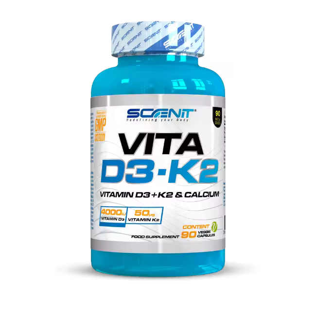 Vitamina D3 y K2 4000 UI - Contribuye al sistema inmunitario, huesos y músculos. Favorece la absorción del calcio - 90 cápsulas vegetales 3 meses de vitamina d3 k2 – Vitamin d3 k2 – Vitamina D vegana - 1