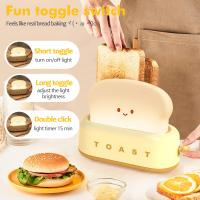 Toaster Bread Light Creativo Lámpara De Noche LED Recargable Para Dormitorio Regalo De Cumpleaños Forma Rectangular Incluye Baterías - details 0