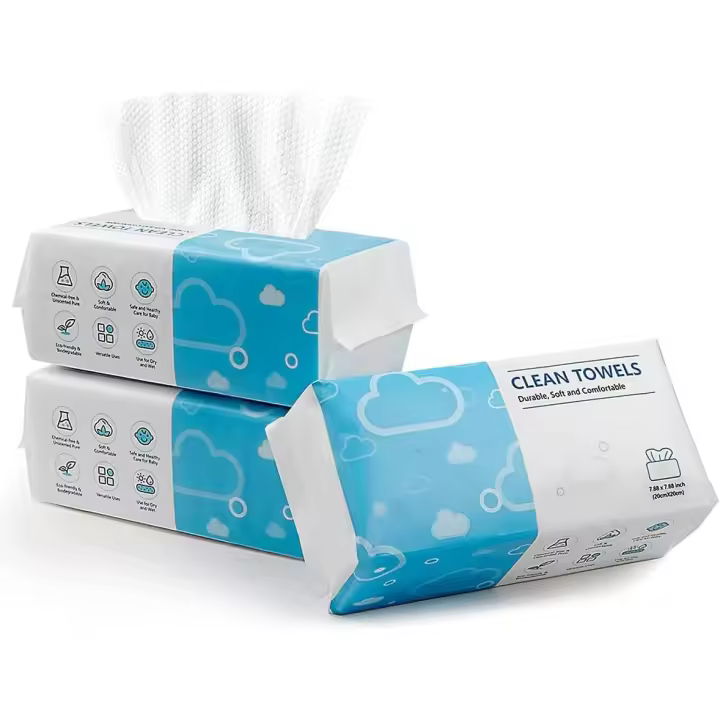 Toallas Facial Desechables, Toallitas Secas 100% de Algodón, Toalla de Belleza Natural y Biodegradable, Toallitas Húmedas y Secas Para Maquillaje, Ideal Para Todo Tipo De Piel (20 x 20cm, 180 piezas) - 1