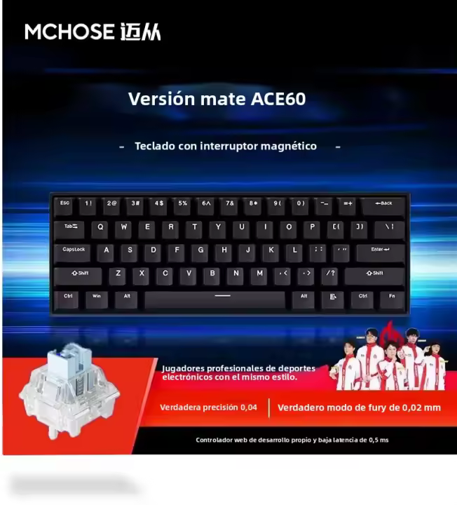 MCHOSE ACE68 ACE60 Teclado De Juego Con Cable Magnético Diseño Ergonómico 68/61 Teclas Tipo-C E-Sports Gamer Sin Retroiluminación - 1