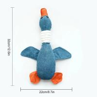 Juguete De Peluche De Perro Lindo Juguetes Para Morder Para Pequeños Medianos Y Grandes Perros Juguete De Ganso Silvestre Con Sonido Para Chupar Y Limpiar Los Dientes - details 0