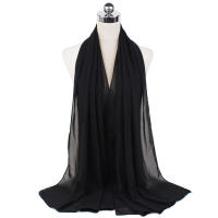 Nueva Elegante Bufanda De Mujer 2023 Modesta En Chiffón Sólido Tamaño Grande Abrazadora Para Cabeza Y Cuello Protección Solar Estilo Fashion - details 17